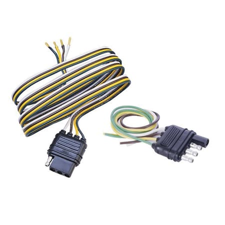 Husky Towing Husky Towing 30247; Trailer Wiring Harness; 4-Way Flat; 48" Vehicle / 12" Trailer Leads 30247